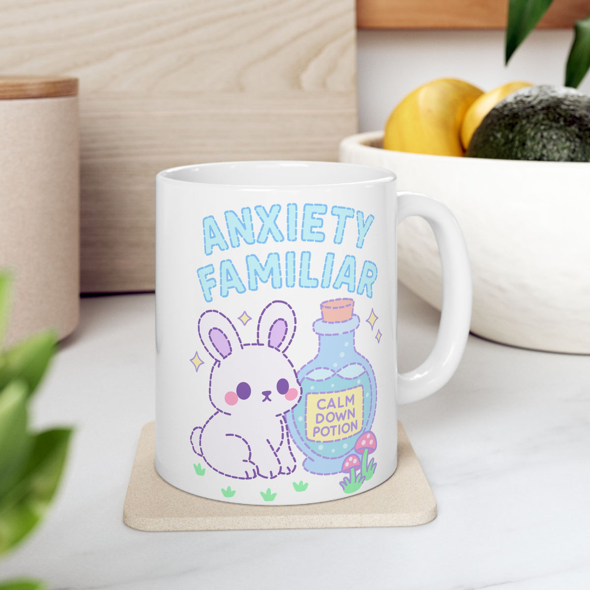 Anxiety Familiar Ceramic Mug (11oz, 15oz)